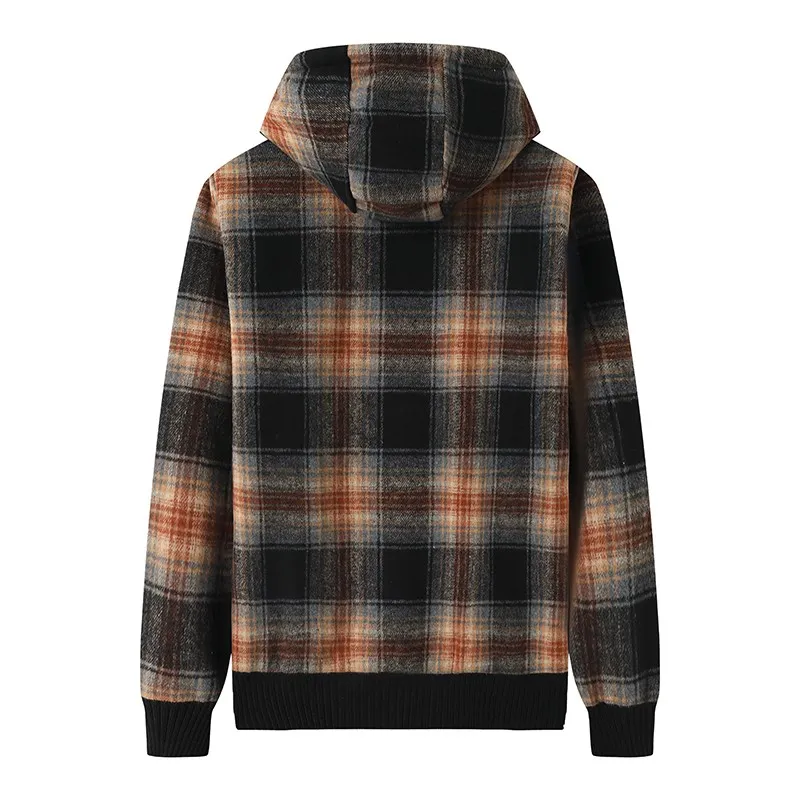 Hooded Plaid Coat Supplier